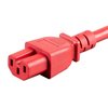 Monoprice Heavy Duty Power Cable - IEC 60320 C14 to IEC 60320 C15_ 14AWG_ 15A_ S 33656